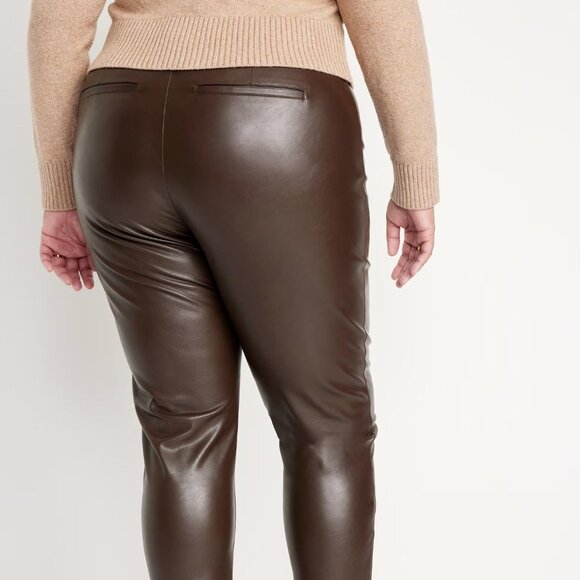 NEW Old Navy Extra High-Waisted Faux-Leather Pants - Picture 10 of 11